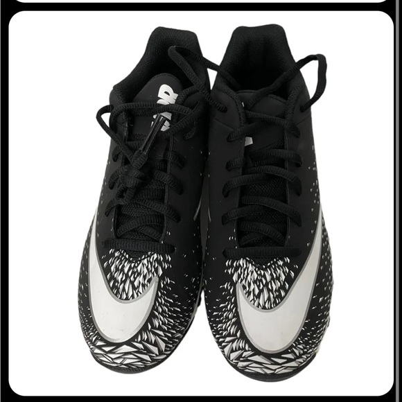 Nike Boys Vapor Shark 2 833388-001 Black White Football Cleats Shoes Sz 4Y - Picture 2 of 4
